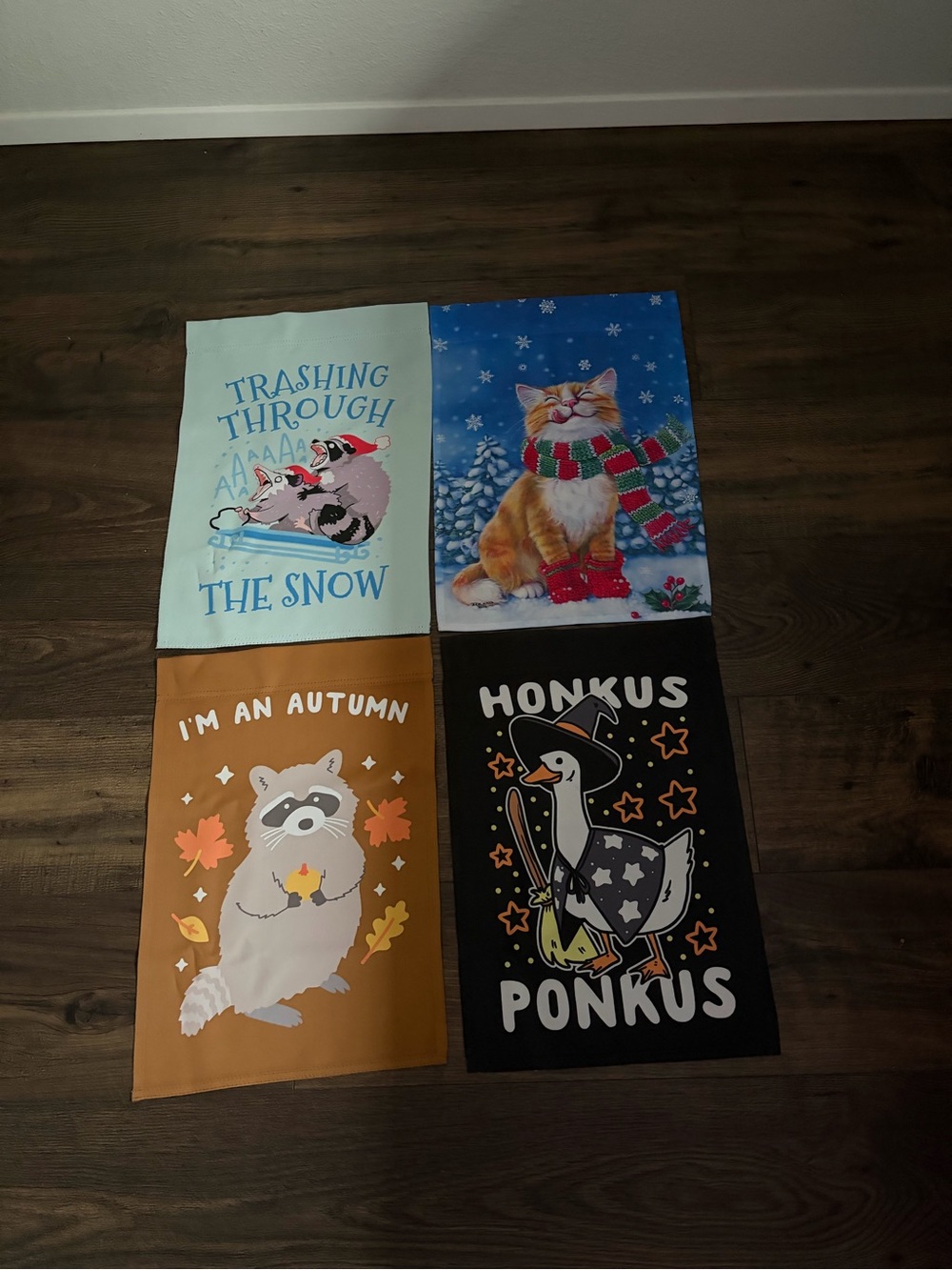Seasonal garden flag bundle - Halloween, fall, winter, spring, summer